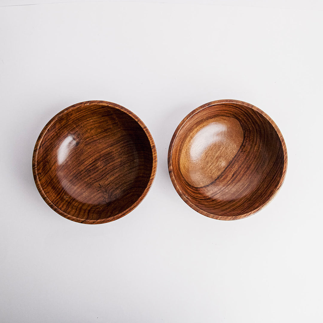 Handcrafted Sheesham Wood Dora Bowl