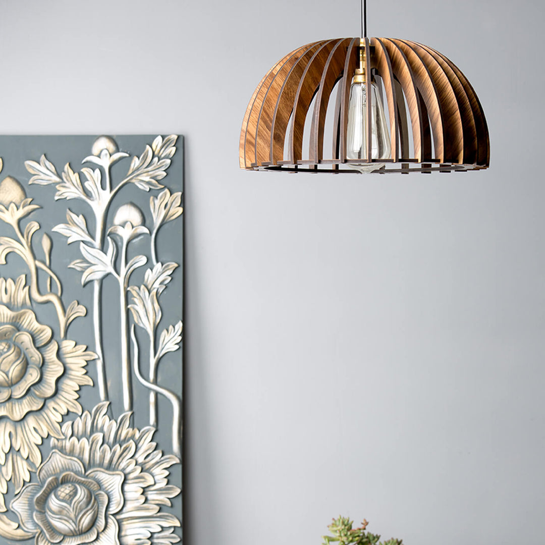 Dome Style Wooden Lamp