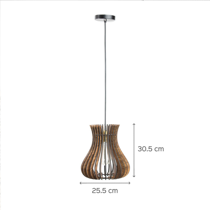 Curvy Wooden Lamp