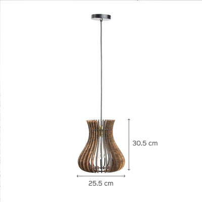 Curvy Wooden Lamp