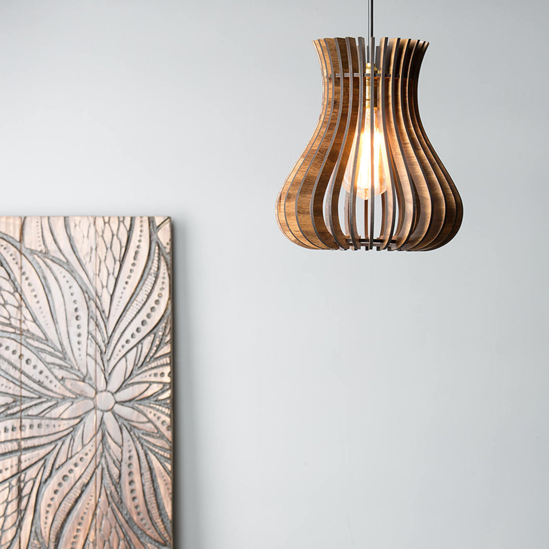 Curvy Wooden Lamp