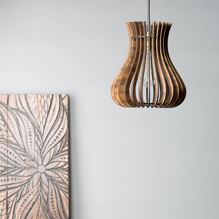 Curvy Wooden Lamp