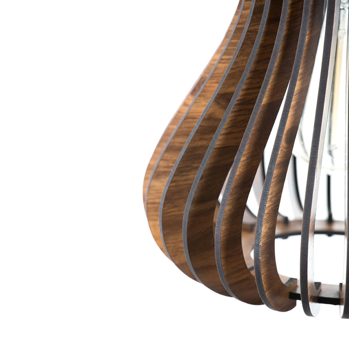 Curvy Wooden Lamp