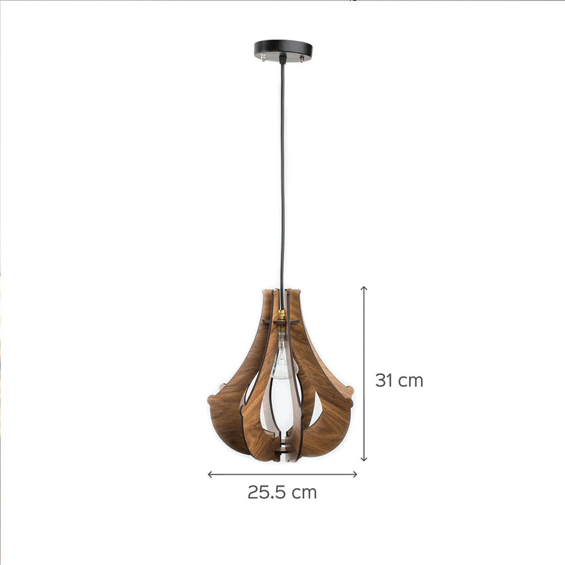 Wooden Pendant Light - Traditional