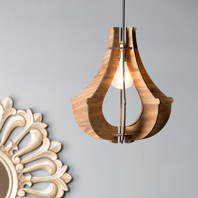 Wooden Pendant Light - Traditional