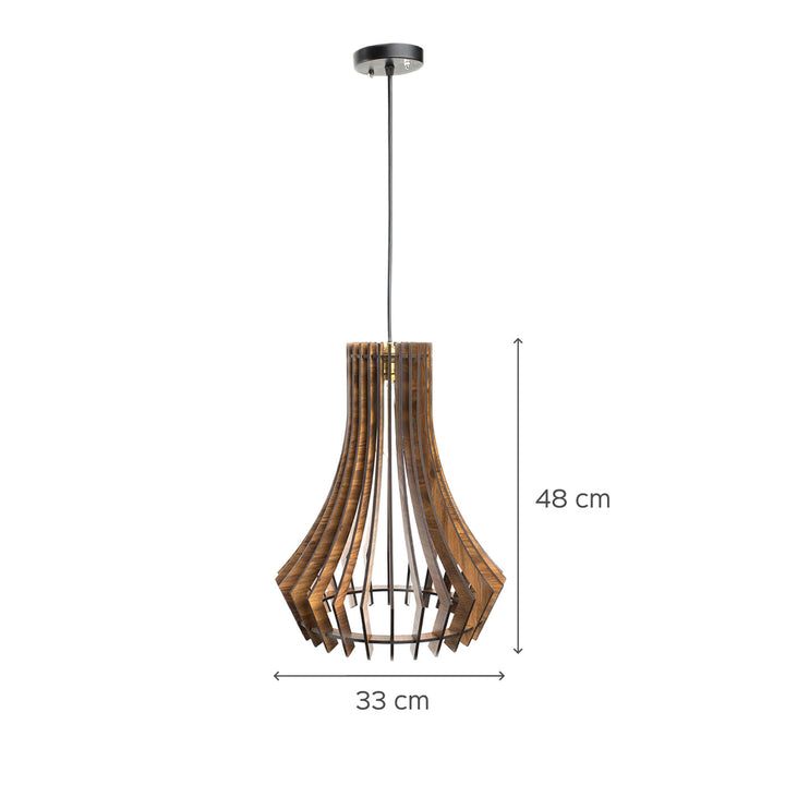 Wooden Pendant Light - Geometric