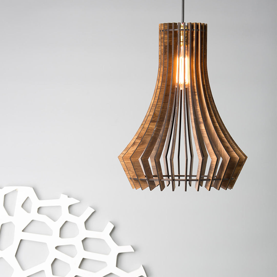 Wooden Pendant Light - Geometric