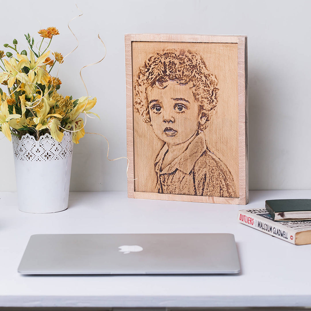 Beech Wood Engraved Portraits