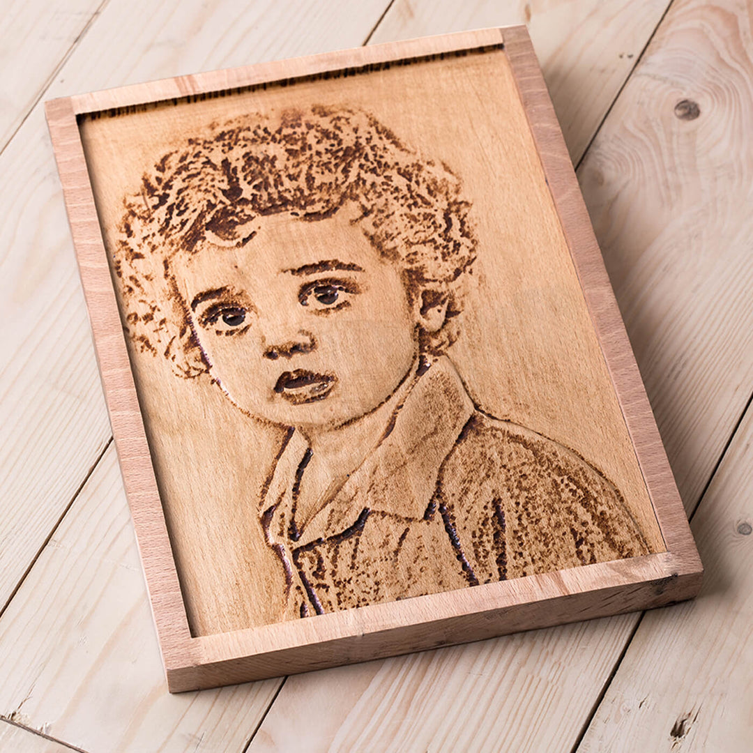 Beech Wood Engraved Portraits