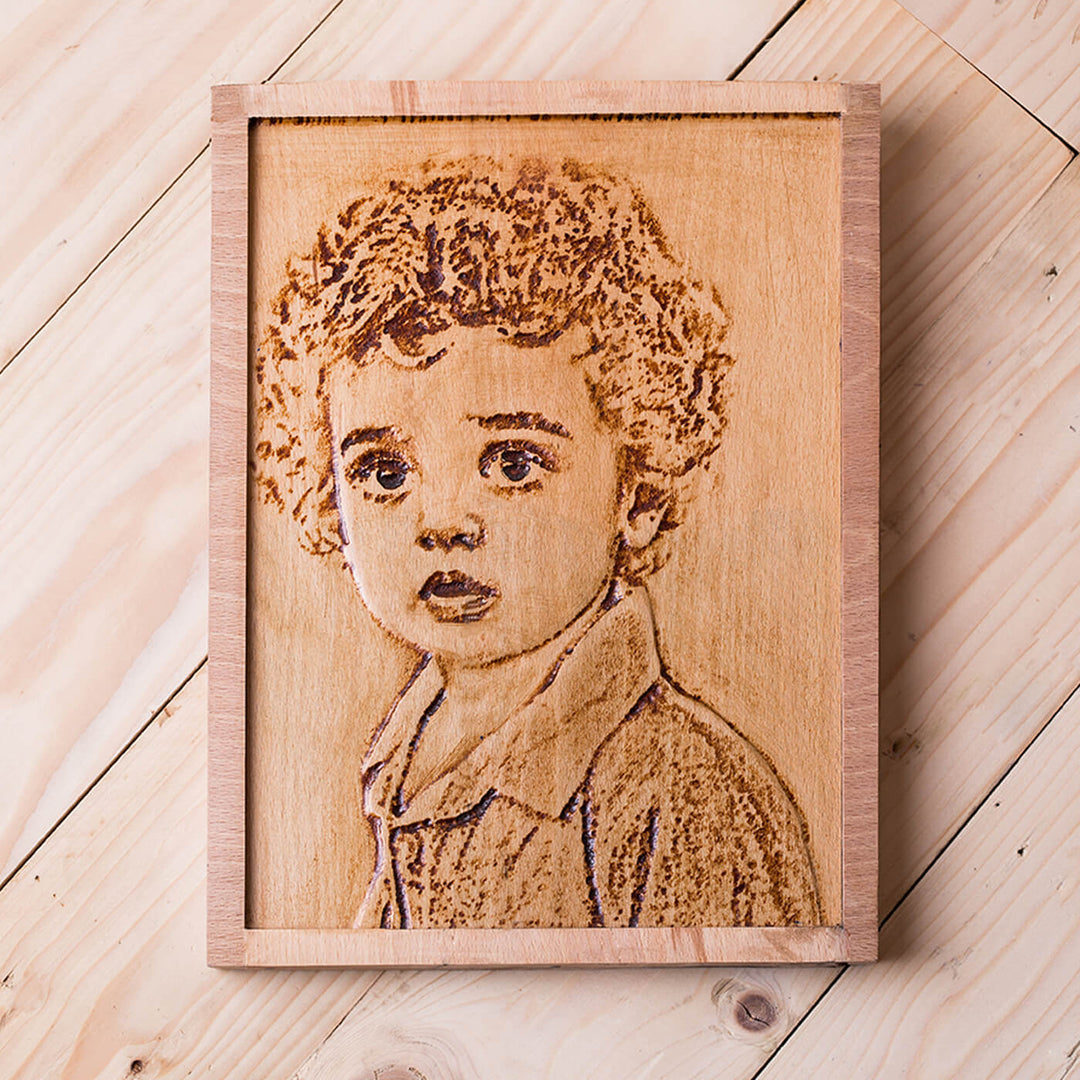 Beech Wood Engraved Portraits