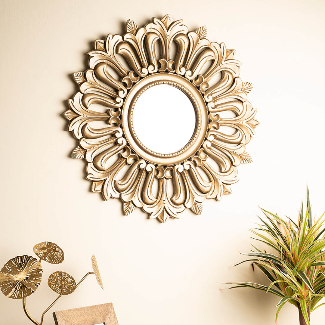 Anais Wall Mirror - Champagne Metallic Finish