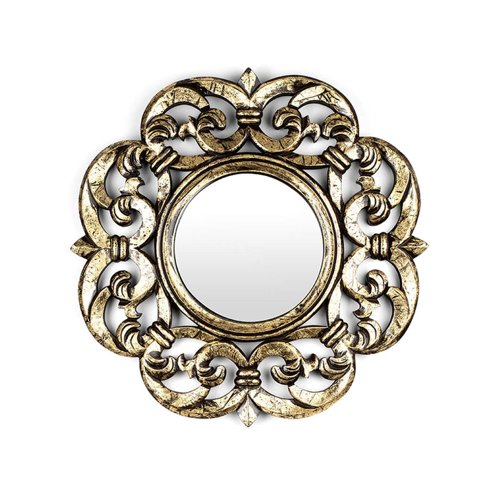 Azaro Wall Mirror - Black and Gold Metal Finish