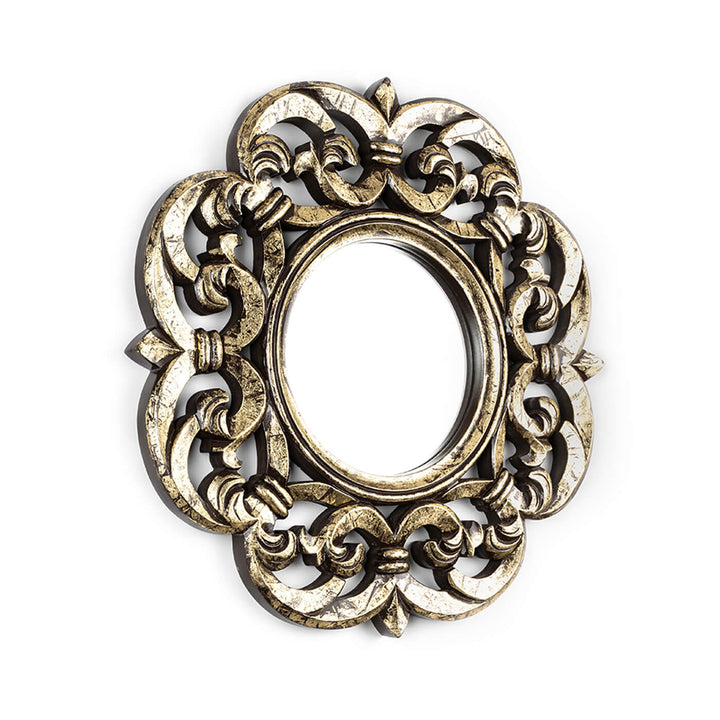 Azaro Wall Mirror - Black and Gold Metal Finish