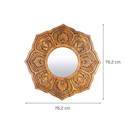 Amanda Wall Mirror - Natural Brown