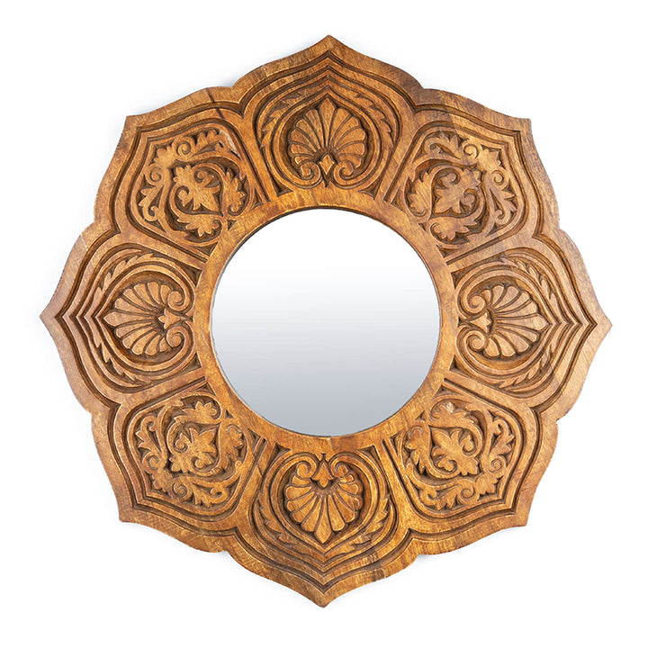 Amanda Wall Mirror - Natural Brown