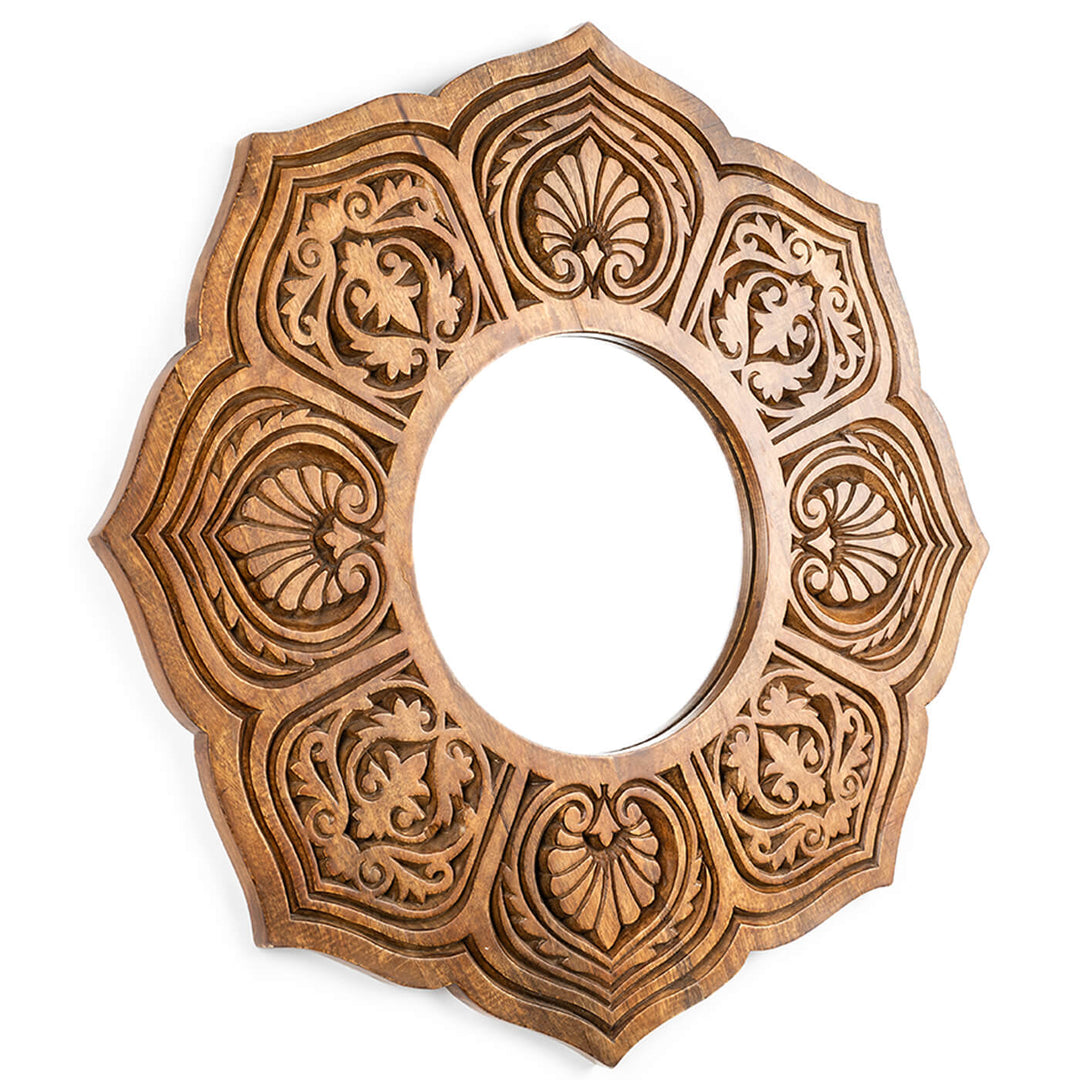 Amanda Wall Mirror - Natural Brown