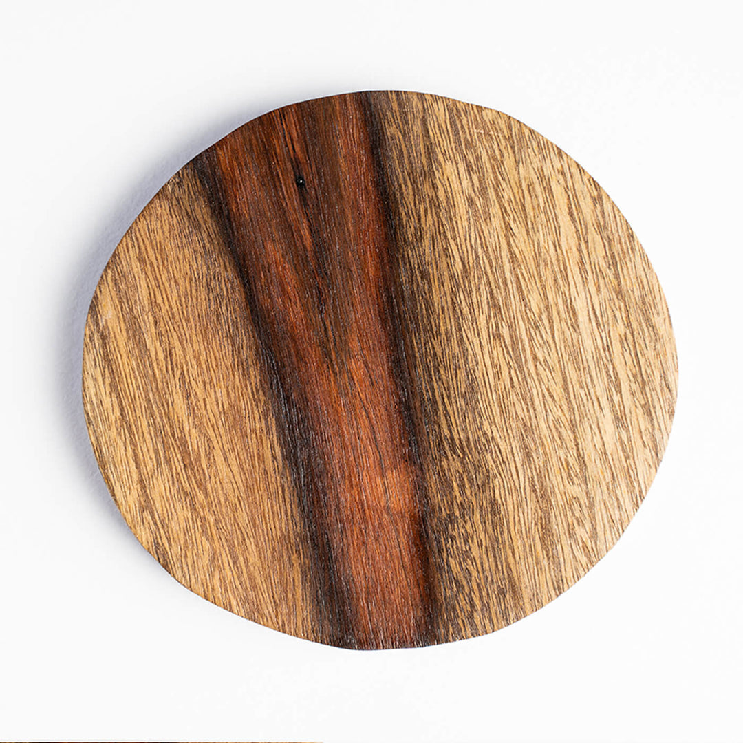 Round Sheesham Wood Coaster - Set of 4