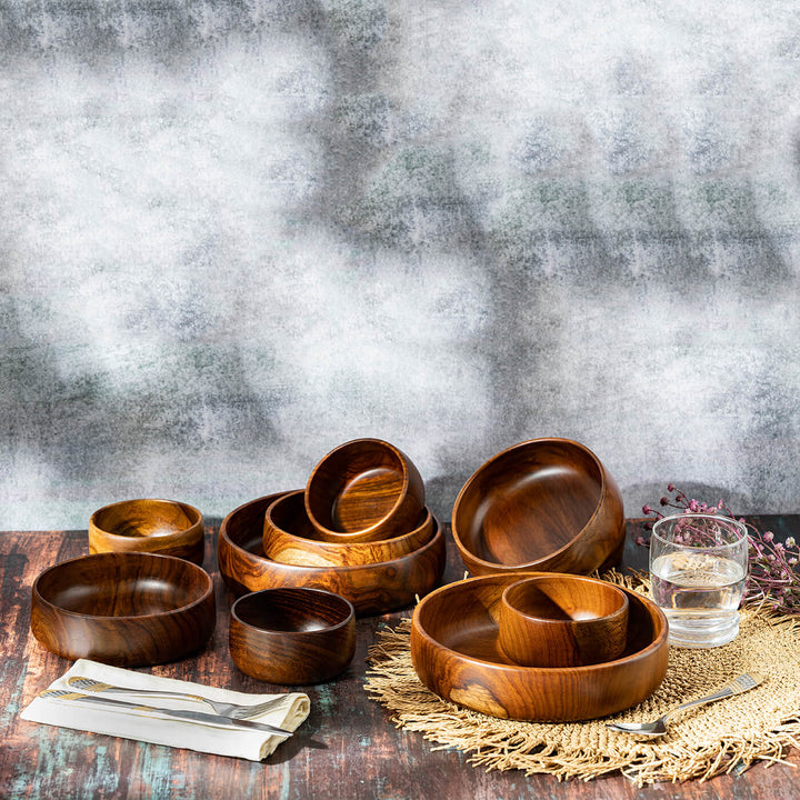 Baro Wooden Bowls - Small Set Of 4