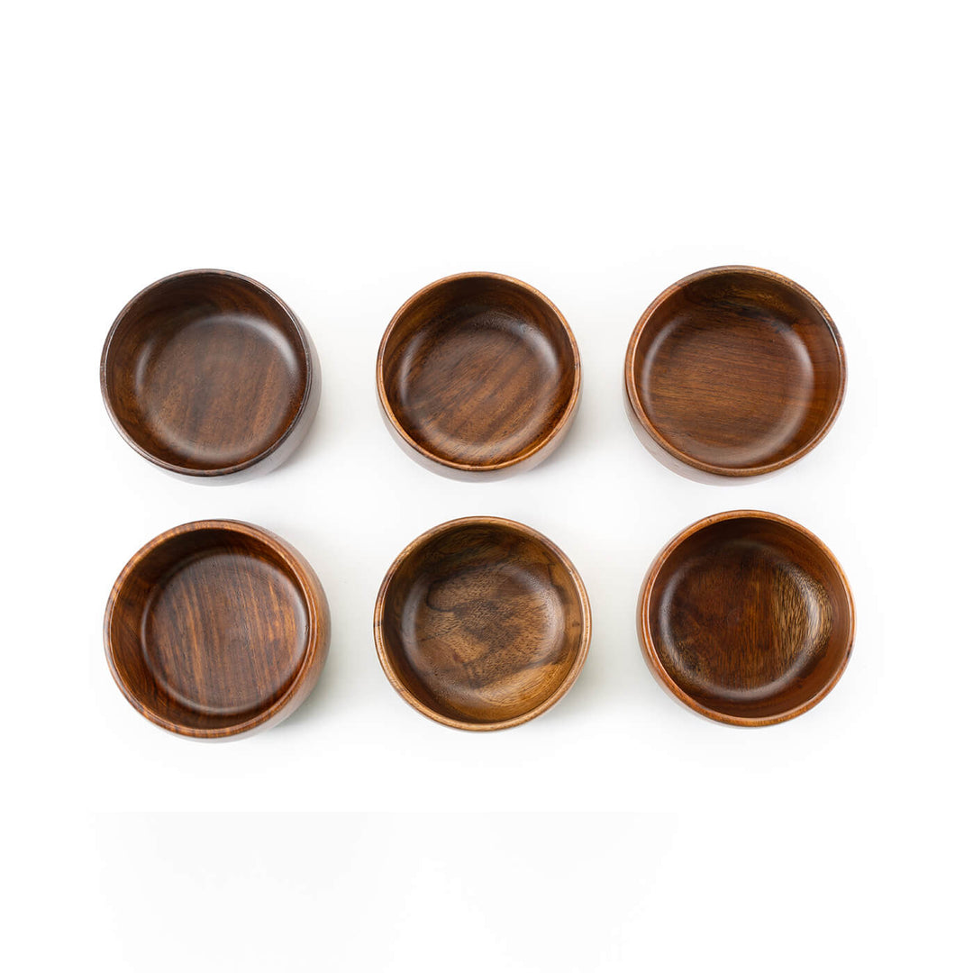 Baro Wooden Bowls - Small Set Of 6