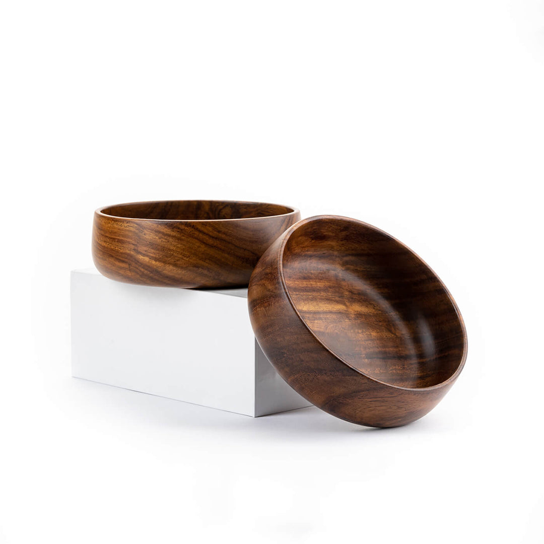 Baro Wooden Bowls - Medium Set Of 2