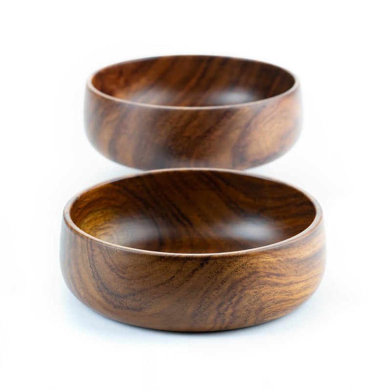 Baro Wooden Bowls - Medium Set Of 2