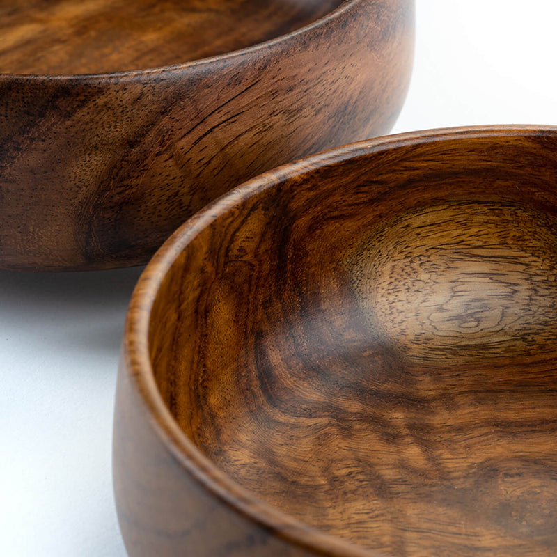 Baro Wooden Bowls - Medium Set Of 2