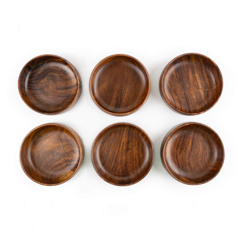 Baro Wooden Bowls - Medium Set Of 6