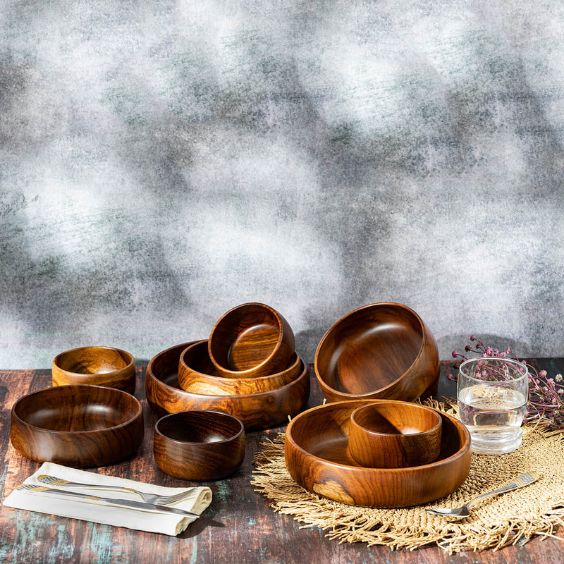 Baro Wooden Bowls - Large Set Of 2