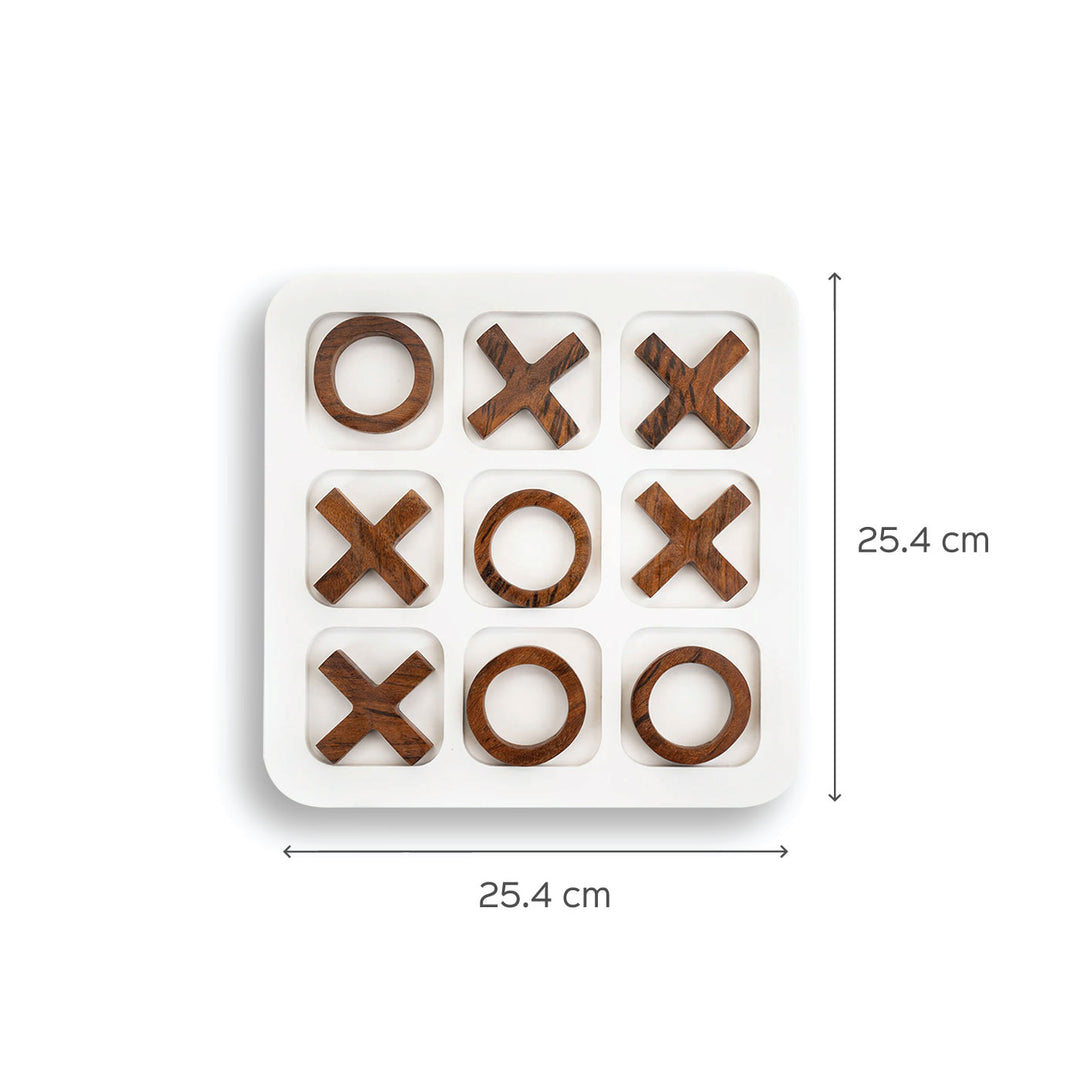 Banjo Handmade Marble And Sheesham Wood Tic Tac Toe