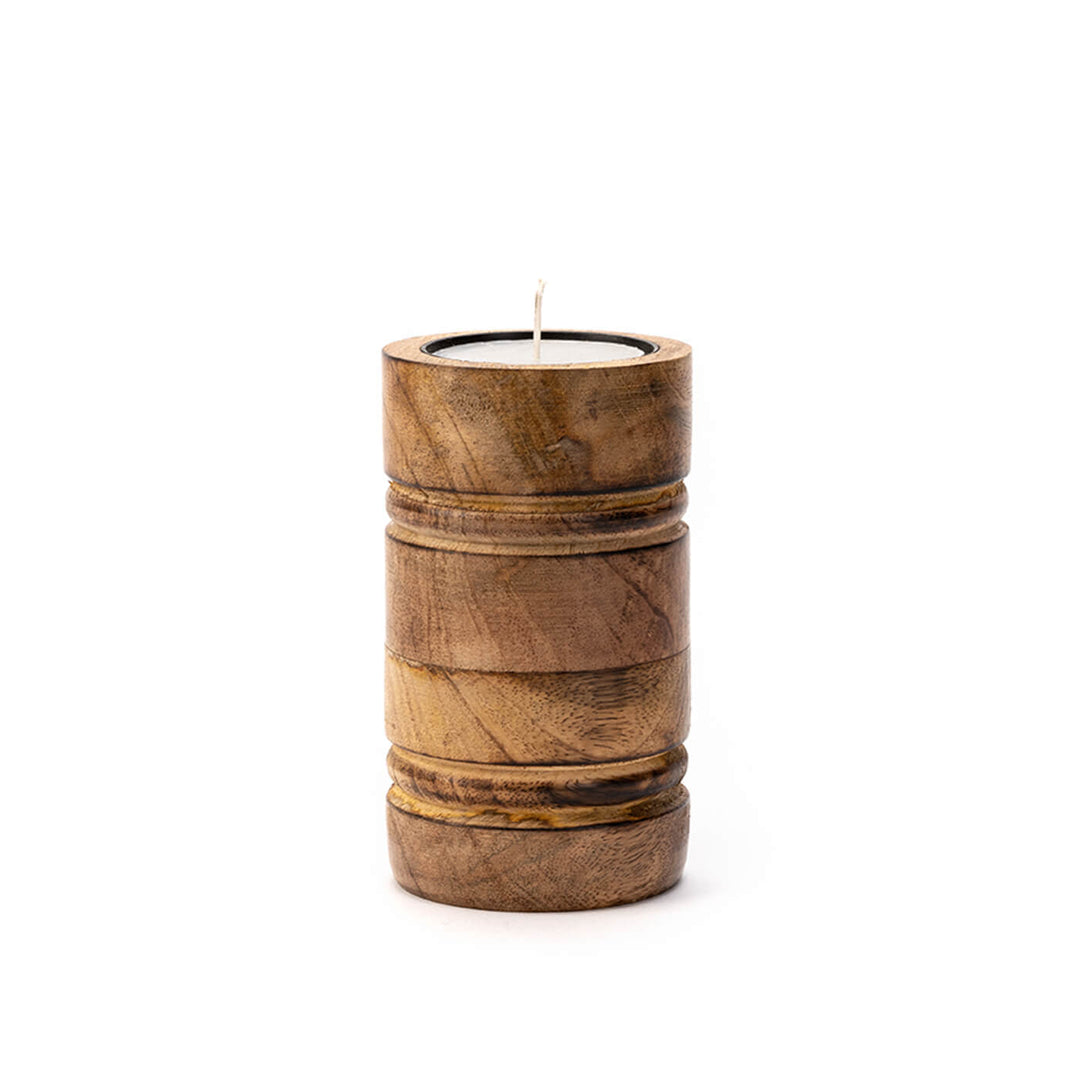 Baku Candle Stands - Burnt Finish - Set of 3