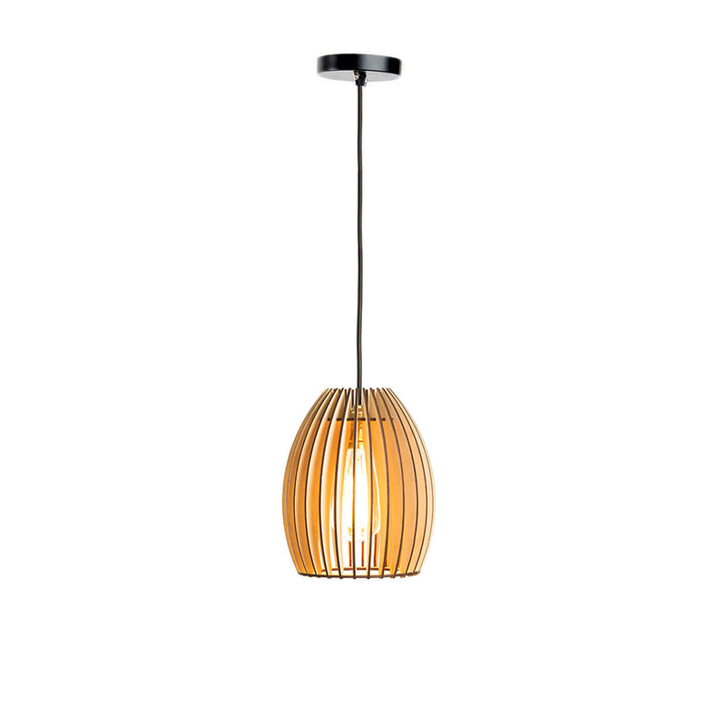 Becaa Poofy Birch Wood Ceiling Lamp