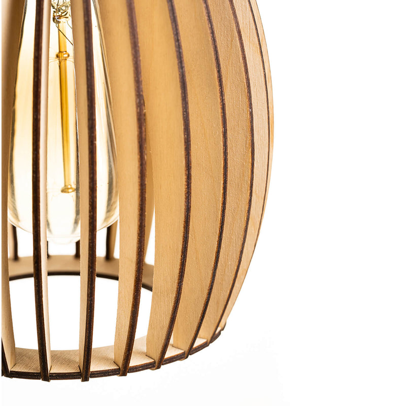 Becaa Poofy Birch Wood Ceiling Lamp