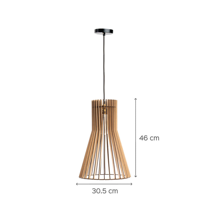 Biana Birch Wood Ceiling Lamp