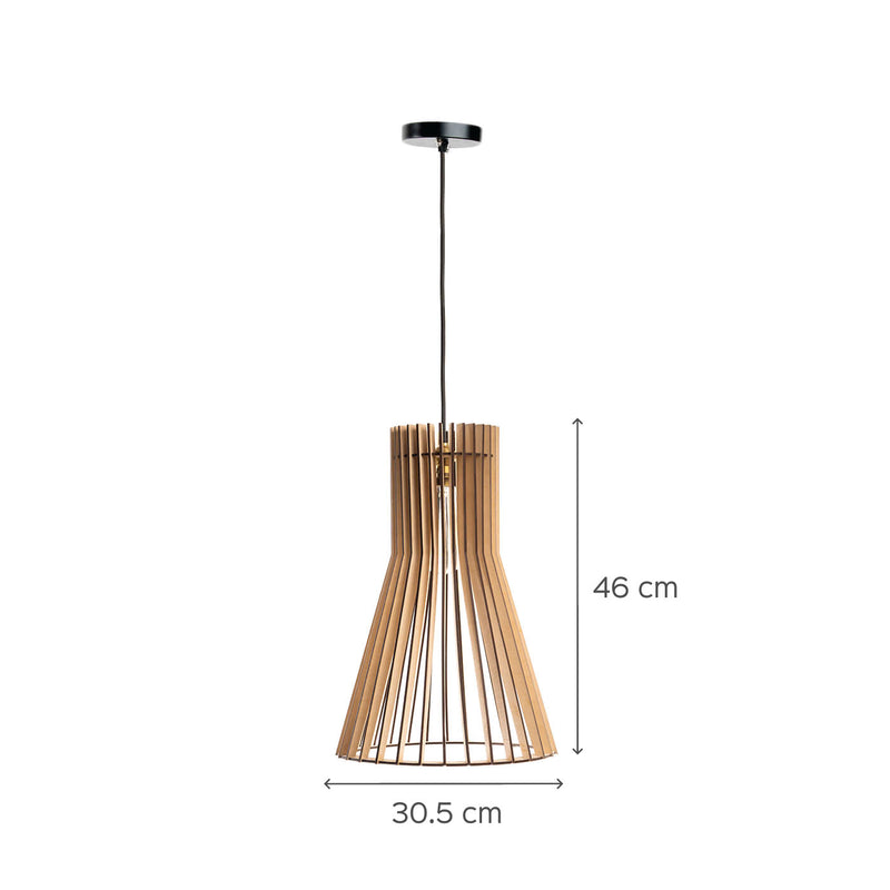 Biana Birch Wood Ceiling Lamp
