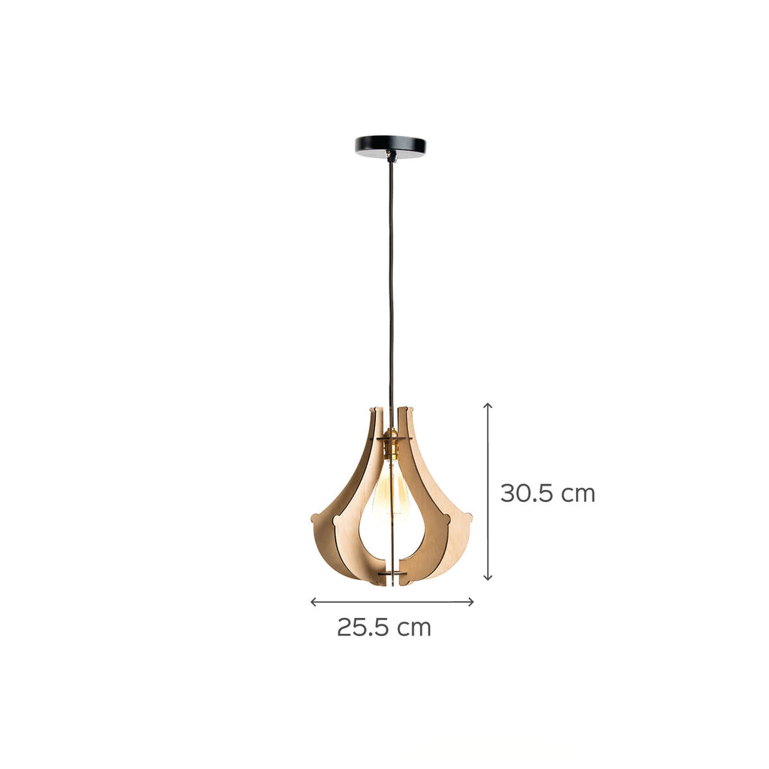 Baaru Birch Wood Ceiling Lamp