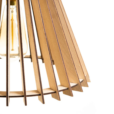 Benzor Birch Wood Shade Pendent Lamp