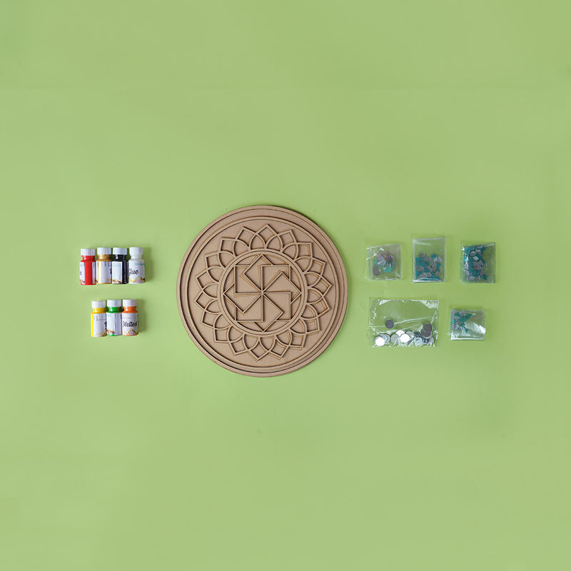 Colourful MDF DIY Festive Rangoli Kit