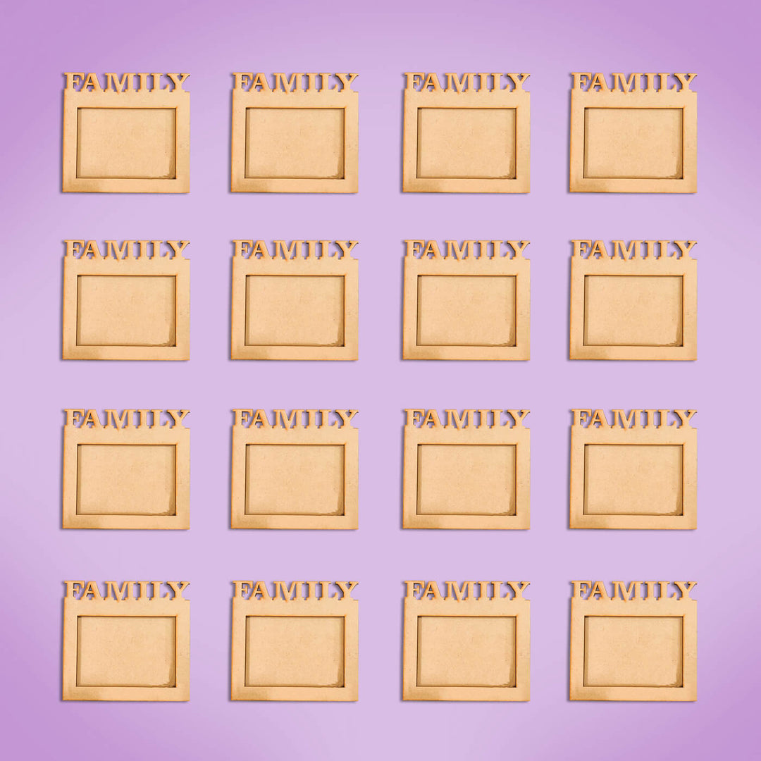 Saver Bundle - Ready to Paint MDF Fridge Magnet - Family Frame