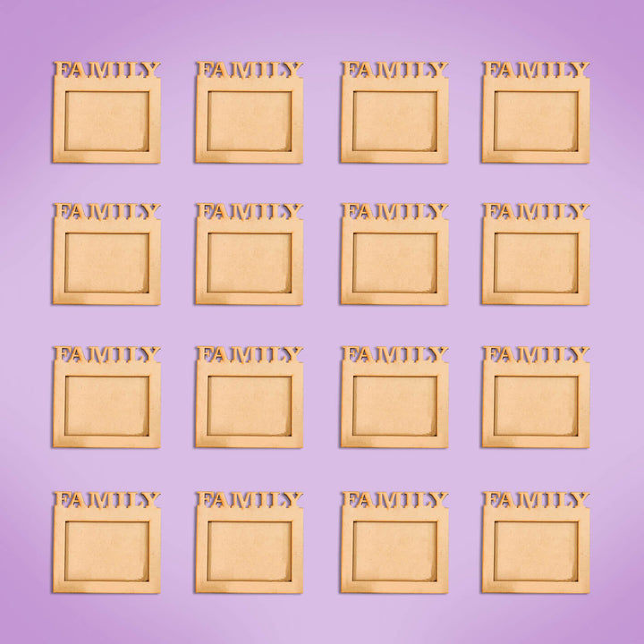 Saver Bundle - Ready to Paint MDF Fridge Magnet - Family Frame