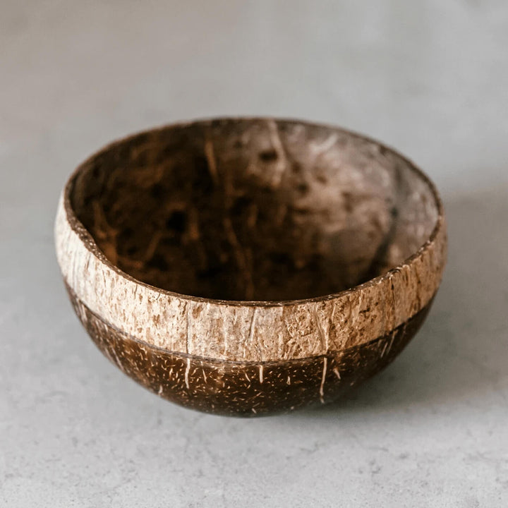 Personalized Coconut Shell Boho Jumbo Bowl with Spoon and Fork