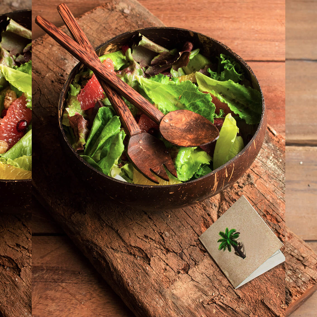 Coconut Shell Fork and Spoon - Set of 2