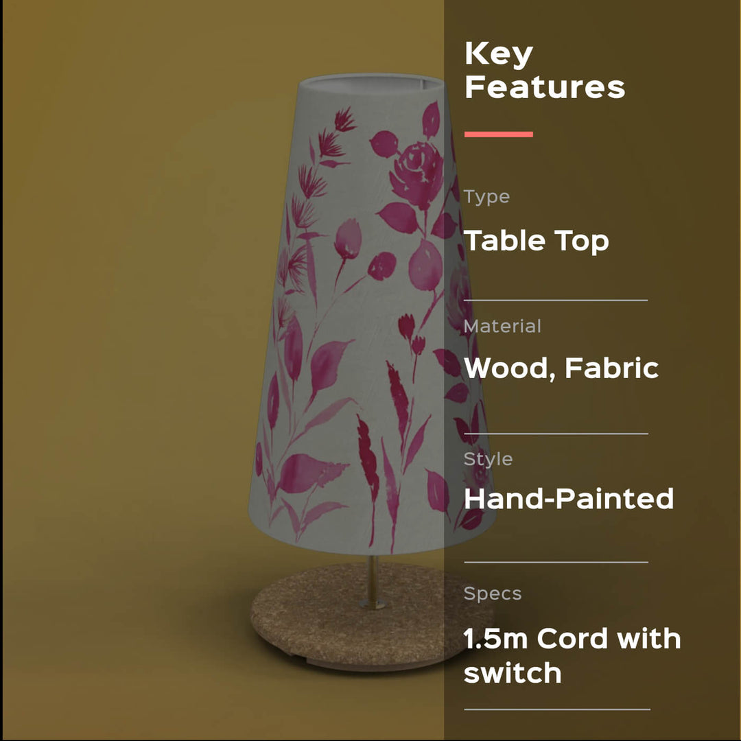 Hand-painted Long Cone Lamp