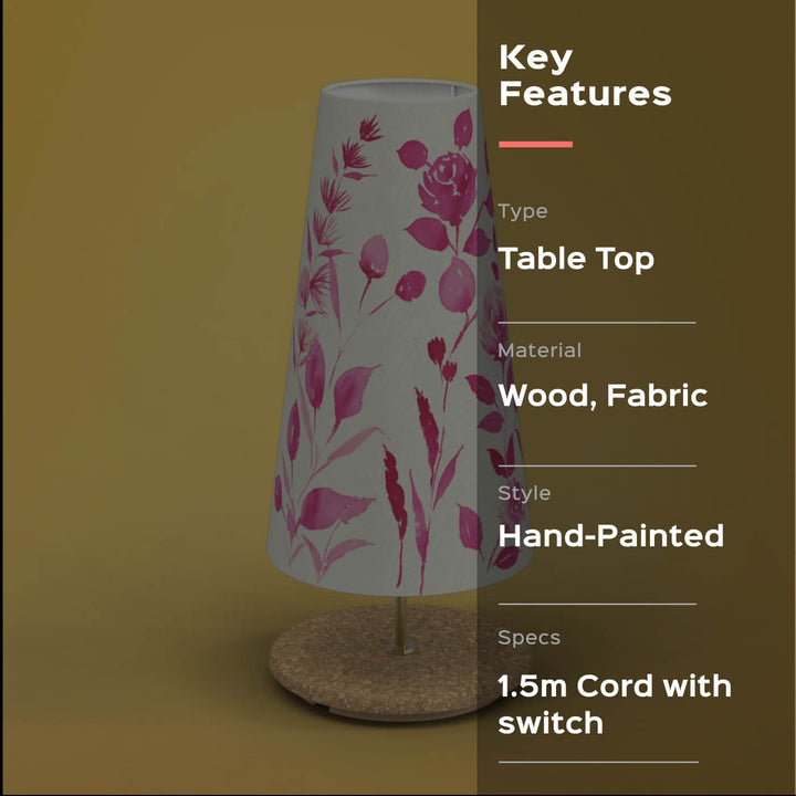 Hand-painted Long Cone Lamp