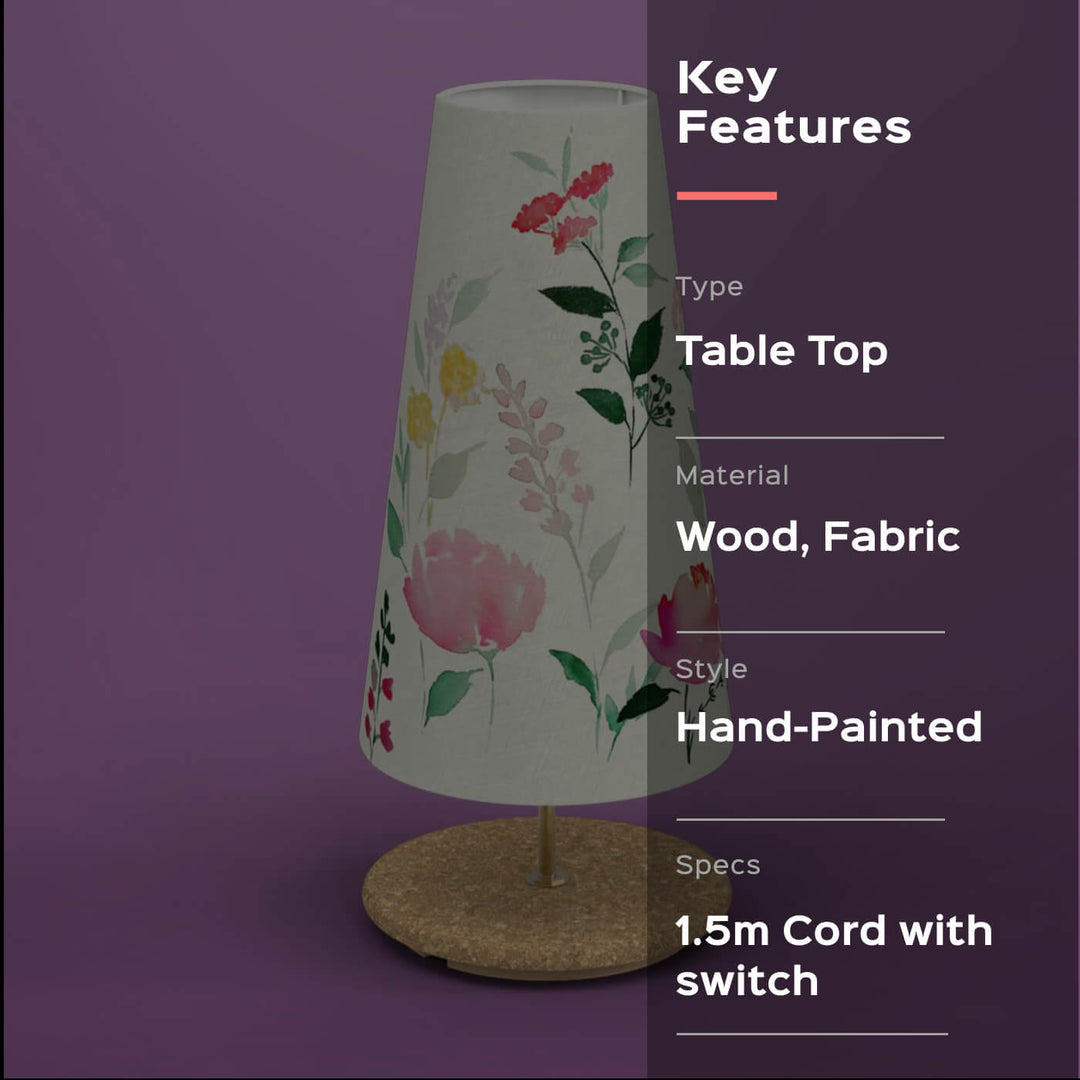 Hand-painted Long Cone Lamp