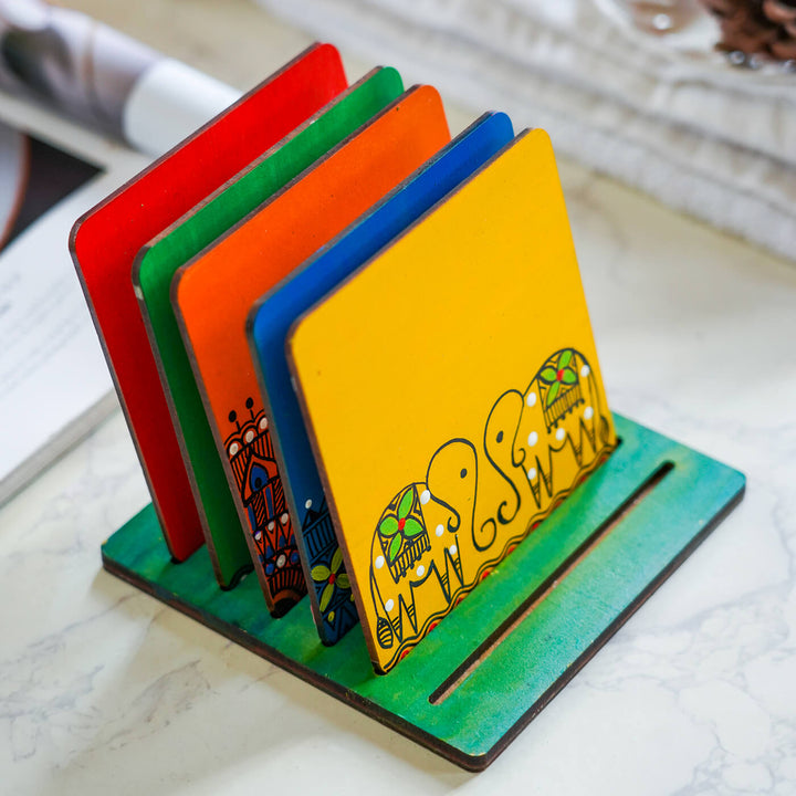 Madhubani Coaster Painting - All Inclusive DIY Kit