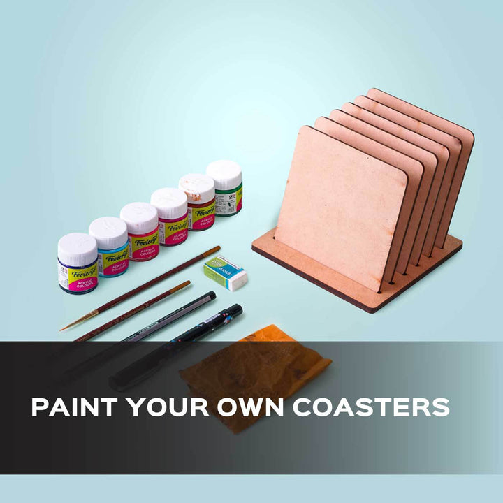 Madhubani Coaster Painting - All Inclusive DIY Kit