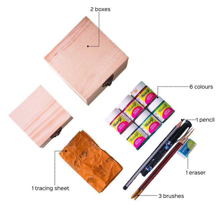 Madhubani Box Painting - All Inclusive DIY Kit