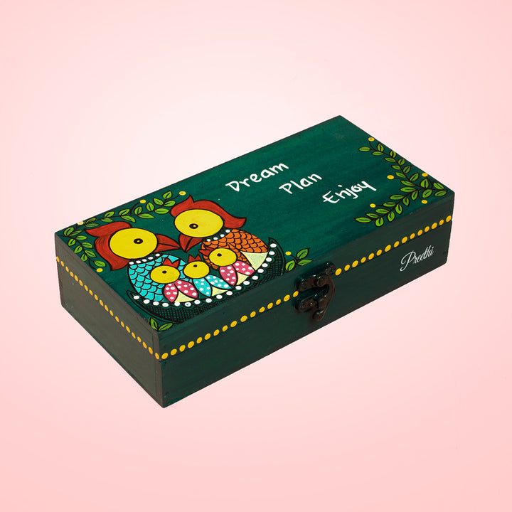 Madhubani Peacock Design Trinket Box