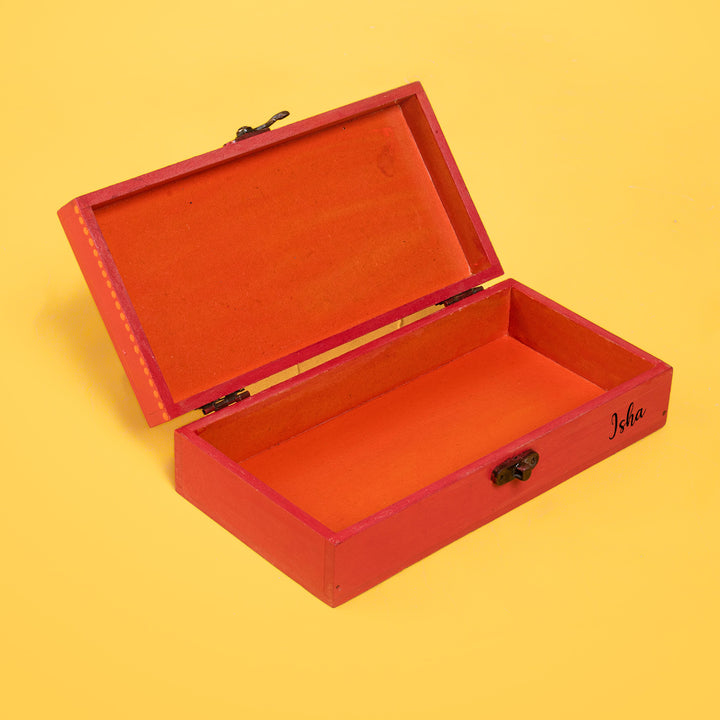 Trinket Box with Snake - Orange