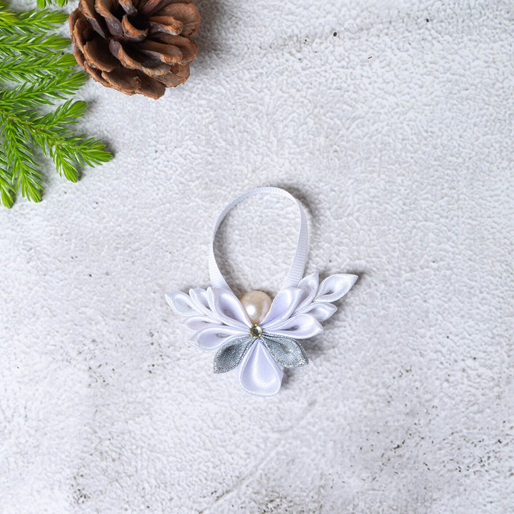 Handmade Angel Satin Ribbon Ornaments For Christmas Tree Decoration | Set Of 5